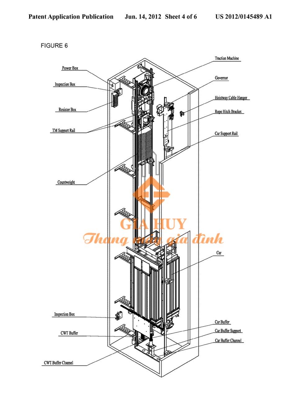 Cấu tạo thang máy Mitsubishi không phòng máy