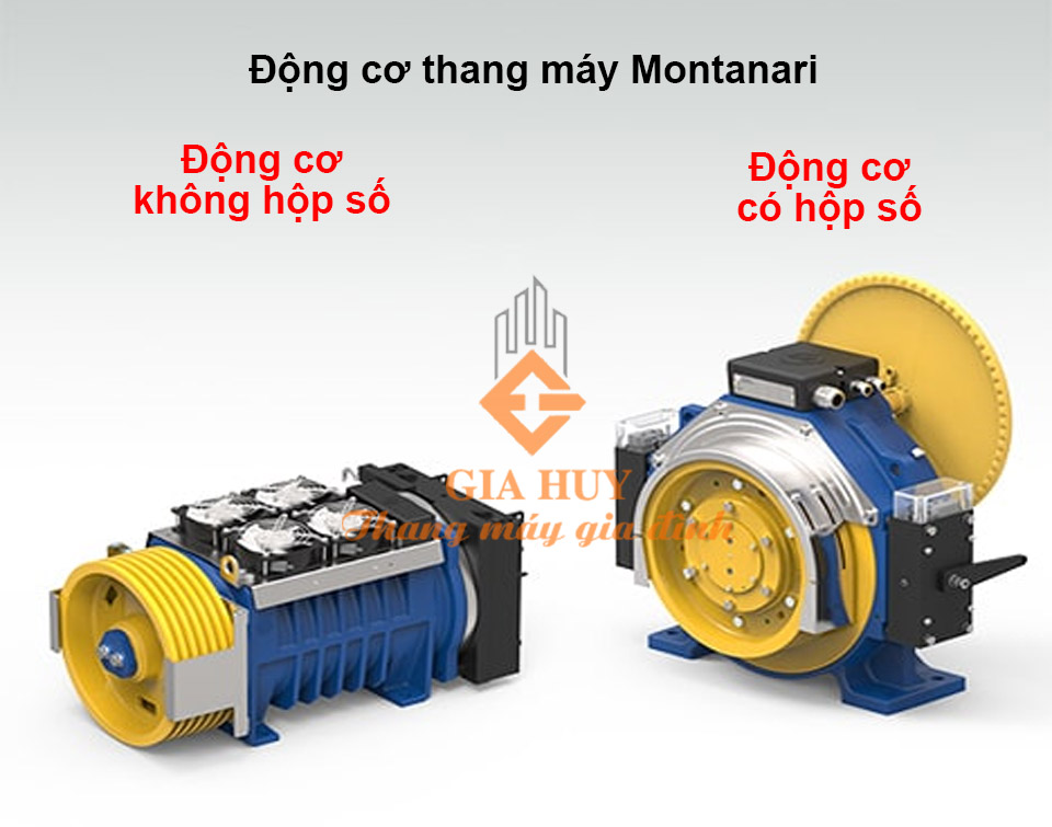 Hai loại thang máy có hộp số và không có hộp số